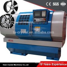 AWR2840 car alloy wheel surface diamond cutting cnc lathe with digitizer probe controller